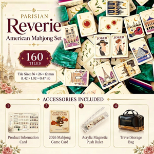 Nouvel ensemble de mahjong américain premium 2026, 160 tuiles en acrylique, Tour Eiffel de Paris, cadeau de luxe pour femme, prêt à être expédié rapidement - Product Image 1