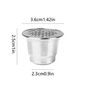 Convient pour les capsules de machine à café <span class=keywords><strong>Nespresso</strong></span> de Nestlé, coque de filtre rechargeable et réutilisable, version graisse - Product Image 3