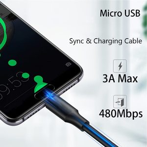 SYONG USB-A charge rapide 2.0 cordon Micro B câble de charge Micro USB Compatible Samsung pour Nokia anciens téléphones Android lecteurs <span class=keywords><strong>MP3</strong></span> - Product Image 2