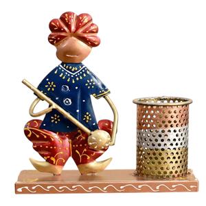 Support à stylos élégant en aluminium bleu pour homme, pour la décoration de bureau, léger, tendance, design artistique, améliore le style du bureau - Product Image 2