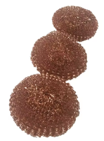 Tampon à récurer Boule de nettoyage de cuisine Récureur à mailles en cuivre