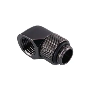 Bykski 90 Degree Angled Fitting, 360 Rotatable Elbow Water Cooling Connector G1/4 F-M Thread, 7 Colors, B-RD90-X