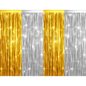 2m Laser <b>Foil</b> <b>Curtains</b> De Fiesta Cortinas Para Fiesta <b>Foil</b> <b>Curtain</b> Square Metallic Fringe <b>Foil</b> <b>Curtains</b> <b>Backdrop</b> Party Birthday - Product Image 1