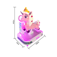 Manège licorne à monnayeur pour enfants, machine de jeu électrique intérieure en forme de cheval à bascule pour enfants, équipement de divertissement pour centre commercial et salle de jeux