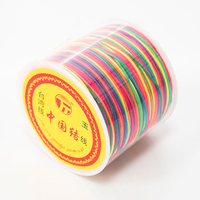 Cordon en Nylon Couleurs Arc-en-ciel Mélangées en Gros pour la Fabrication de Bracelets DIY, Nœuds Chinois, Colliers Macramé, Fil à Perler en Vrac
