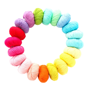 Prix d'usine, vente en gros, fil à tricoter en coton anti-boulochage pour bébé, 8 brins, 100% coton, teint écologiquement, pour tricot à la main et couture de pulls - Product Image 1