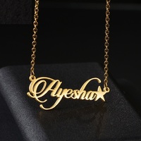 Collier personnalisé en acier inoxydable en or 18K Chaînes de collier personnalisées avec nom de papillon