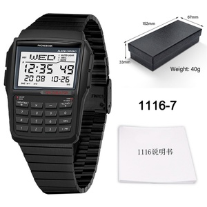 Stainless Steel Alloy <b>Watches</b> Top Luxury Men's Calculator <b>Watches</b> Multifunctional LED <b>Watches</b> Computer Style Explosions - Product Image 6