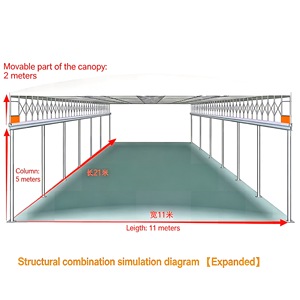 ShadePro Motorized Retractable Canopy Outdoor Waterproof Telescopic Awning Tents with <strong>Track</strong> for Padel Court - Product Image 2