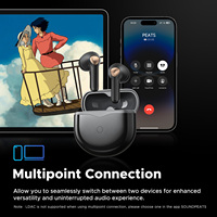 SoundPEATS Air4 Lite Semi-In-Ear TWS Earphone BT5.3 Headphone Nirkabel Sejati Bersertifikasi Hi-Res dengan Enam Mikrofon dan Codec LDAC