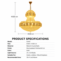 Lustre en cristal doré, personnalisation d'usine, lampe suspendue de luxe pour salon, OEM, cristal moderne nordique