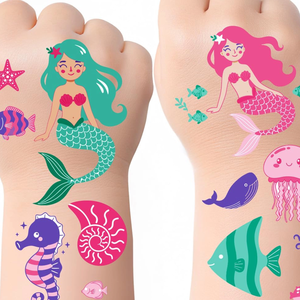 Fábrica de Pegatinas de <span class=keywords><strong>Tatuajes</strong></span> con Certificación ISO, Pegatinas de <span class=keywords><strong>Tatuajes</strong></span> Personalizadas de Ballenas, Sirenas, Tortugas Marinas, Caballitos de Mar, Medusas, Resistentes al Agua - Product Image 2