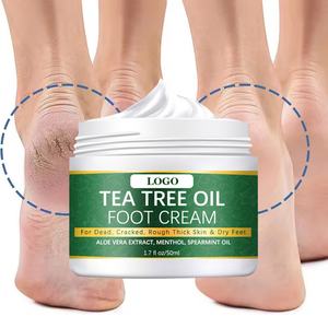 Crema para el Cuidado de los Pies al por Mayor de 50 ml con Aceite de Árbol de Té para Piel Seca, Agrietada, Áspera y Gruesa, Enriquecida con Aloe Vera - Product Image 1