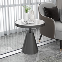 Petite table basse de luxe de style nordique légère Table d'appoint en dalle de roche pour la maison Hôtel Réunion Internet Table d'angle de célébrité pour