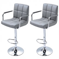 Tabouret de bar pivotant en cuir PU, réglable en hauteur, moderne, pour cuisine, restaurant, bar à domicile