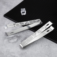 Pinzas para Cubitos de Hielo con Diseño Tiki Personalizado OEM ODM, Pinzas de Acero Inoxidable 304 para Servir en Bares, Restaurantes y Hoteles