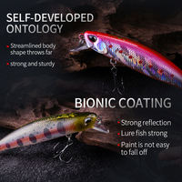 Leurre de pêche professionnel de qualité supérieure, 75 mm, 10,5 g, en PVC, poids fixe, leurre artificiel en plastique ABS, type Minnow Crank, équipement de pêche, offre spéciale