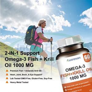 Cápsulas Blandas de Aceite de Krill Antártico Ausreson OEM a Granel, Suplemento Halal, Aceite de Pescado, Omega-3, EPA, DHA, Aceite de Krill, Astaxantina, Cápsulas Blandas - Product Image 3