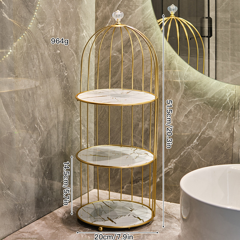 Three-tier birdcage shelf [UV Platinum]