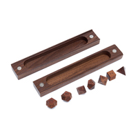Kustom Rosewood Afrika D & D Set dadu 2.5cm polihedral dadu kayu untuk dugeon & naga dipersonalisasi Tabletop RPG aksesoris