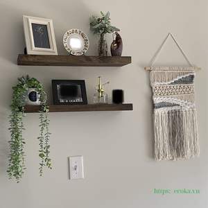 Décoration murale en macramé Art Déco faite à la main au Vietnam avec pompons - Décoration murale en coton écologique pour la maison - Faible MOQ - Product Image 4