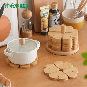 Bamboo Heat Resistant Placemat Four Leaf Clover Shape Table <b>Mat</b> For Kitchen Use - Product Image 3