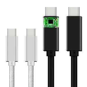 USB C סוג 100W טעינה מהירה 20 Gbps תמיכת נתונים 4K60Hz קישור צג קלוע usb 3.2 gen 2x2 כבל חוט מסוג C עד C