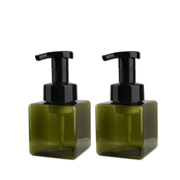Flacon carré en PETG de 250 ml de luxe pour l'emballage de shampooing et de gel douche haut de gamme