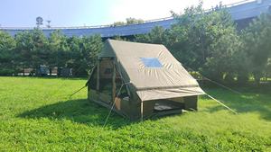 Tenda da <span class=keywords><strong>Glamping</strong></span> di Lusso Portatile da 6,3 Metri Quadrati Impermeabile in Cotone TC Oxford Tettoia Gonfiabile da Campeggio per 3-4 Persone all'Aperto - Product Image 4