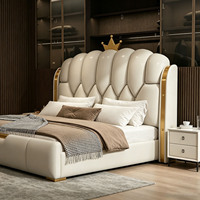 Ensemble de lit en cuir moderne et luxueux, lit en bois rembourré élégant avec rangement, à vendre, usage domestique, vente en gros, cadre de lit king size 1,8 m