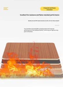 Paneles de Pared de Madera de Bambú Modernos al Mejor <span class=keywords><strong>Precio</strong></span> al por Mayor, Revestimiento de Madera Impermeable con Diseño de Grano de Madera para Baño y Sala de Estar, Alta <span class=keywords><strong>Calidad</strong></span> - Product Image 3