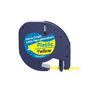 Cassette de cinta de etiquetas de plástico amarillo Compatible 91332 91202 S0721620 de 12mm para <span class=keywords><strong>DYMO</strong></span> <span class=keywords><strong>LetraTag</strong></span> de 2, 2, 2, 2, 1, 2, 2, 2 - Product Image 6