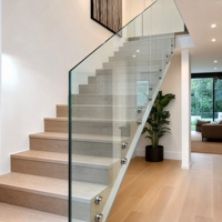 Verre feuilleté trempé AS/NZS 2208 6+1.52+6mm pour clôture de balcon, garde-corps sans cadre, mur-rideau, décoration, pare-balles