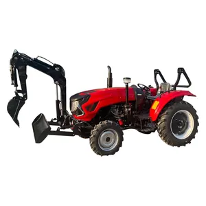 Ce Certificated 50Hp Farm Garden Wheeled Tractor With Front End Loader And Backhoe/excavator For Hot Sale