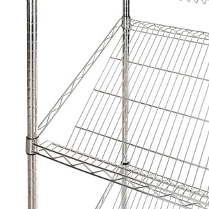 Estantería Metálica Reforzada de 5 Niveles Inclinada, Cromada/Plateada, Tipo Vertical, Fácil Montaje, 250 kg/nivel - Product Image 4