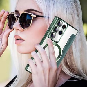 <span class=keywords><strong>เคส</strong></span>หนังพลิกได้ ชุบเคลือบแม่เหล็ก รองรับการชาร์จแบบไร้สาย ป้องกันการตกกระแทก สำหรับ iPhone 17 16 Pro Max Samsung S25 Ultra - Product Image 3