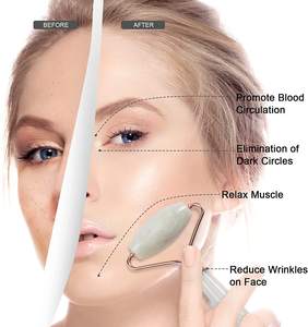 Kustom rol giok kristal putih dan Set pengeruk badan batu Guasha pemijat angkat wajah dengan rol wajah Gua Sha leher mata - Product Image 3