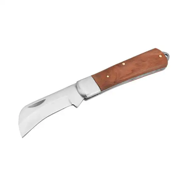 TOLSEN-cuchillo plegable Industrial para electricista, 38041, 195mm, acero inoxidable, con cabeza curva
