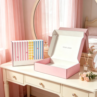 Boîte d'emballage en papier ondulé écologique pour expédition de cadeaux, avec logo personnalisé imprimé, pour produits de soin de la peau/boîte personnalisable