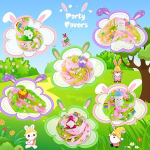 Kit de Slime Personalizado de Conejito de Pascua con Slime Transparente Efecto Nube de Mantequilla, Adornos de Conejo, Detalles para Fiestas, Venta al por Mayor, Suministro de Fábrica OEM ODM - Product Image 2