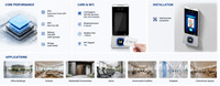 Terminal publicitaire IA Letine 8 pouces avec reconnaissance faciale et veineuse, écran tactile LCD Android, usine OEM ODM