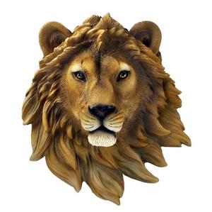 Estatua de León, escultura de cabeza de león, colgante de pared para decoración de Bar - Product Image 1