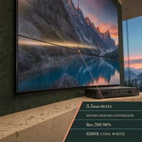 Mur vidéo LCD IPS 55 pouces avec cadre de 3,5 mm et contrôleur, affichage matriciel pour stand de salon professionnel, garantie de 2,1 ans