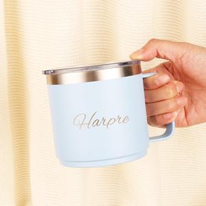 Uionen Stainless Steel Coffee <b>Cup</b> <b>Set</b> with <b>Cup</b> Holder and Insulated Handle for Cffice Use and On-the-go Coffee Consumption - Product Image 2
