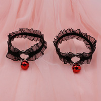 Collier féminin avec pince à lait, bracelet, pinces à tétons, clochette à motif patte et nœud papillon pour l'entraînement - Bondage mignon pour la torture mammaire