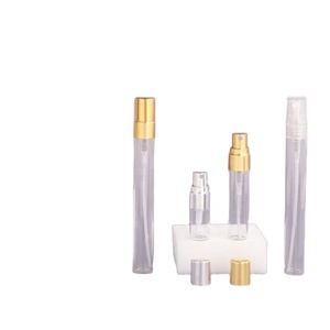 High Quality Thick Wall Glass Tube 2ml 3ml Test Pump Spray Vial 5ml 10ml <b>Perfume</b> Bottle With Gold Aluminum Lid - Product Image 2