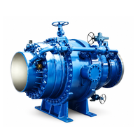 Vanne à boisseau sphérique à commande hydraulique pour entrée de turbine hydroélectrique, chute d'eau de 1000 m, contrôlée par PLC, avec joint sphérique auto-serrant