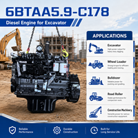 Motor Diésel CUM 6BTAA5.9-C178 de 131 kW y 178 HP, 6 Cilindros en Línea, Refrigerado por Agua, para Excavadoras, Maquinaria de Construcción y Movimiento de Tierras
