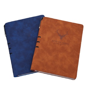 Nhà Sản Xuất Biểu Tượng Tùy Chỉnh A5 Hươu Đầu Máy Tính Xách Tay Cừu Mềm Da Hollow Notepad Bút Chèn Chủ Đề May Màu Thay Đổi - Product Image 1