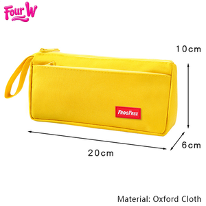 Grande capacité Double couche Oxford tissu créatif <span class=keywords><strong>couleur</strong></span> unie porte-<span class=keywords><strong>crayon</strong></span> sérigraphie cadeaux d'affaires Promotion - Product Image 3